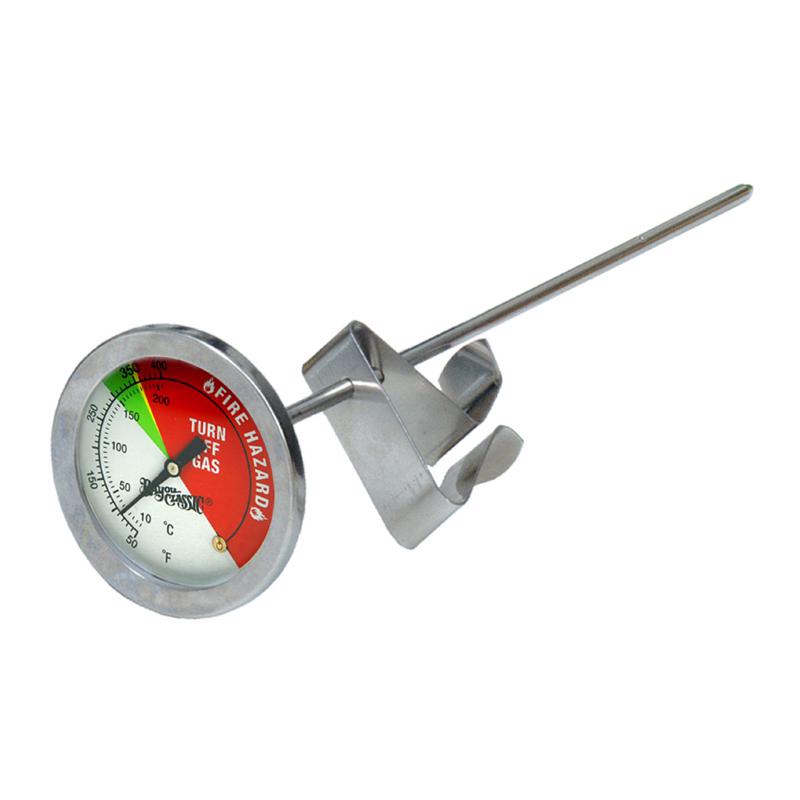 Bayou Classic 5020 5-in Stainless Fry Thermometer Features 50˚F - 400˚F Dial Perfect Addition For Frying