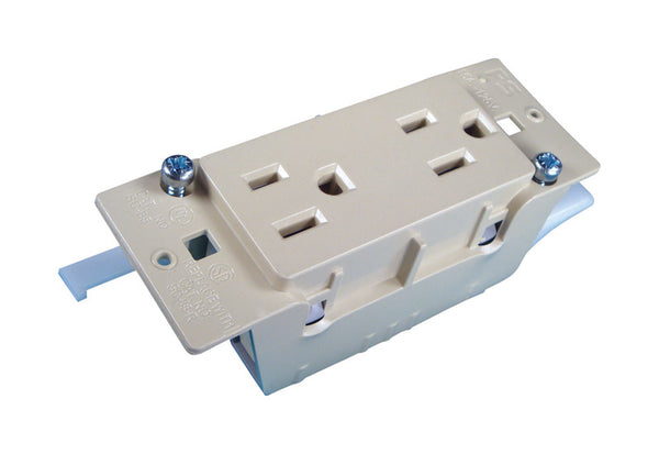 United States Hdwe. US Hardware Mobile Home/RV Duplex Receptacle 1 9/16" x 4 1/4" E-102C