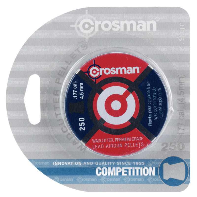 Crosman 6177 .177-Caliber 7.4-Grain Flat-Nose Wadcutter Pellets (250-Count)