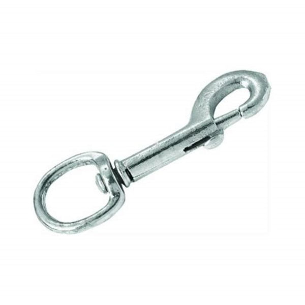 Campbell T7605811 Swiveling Bolt Snap, Malleable, Zinc Plated, 3/4" Round Eye, 3/8" Opening, 4-1/8" Length, 100 lbs Working Load Limit, (Pack of 10)
