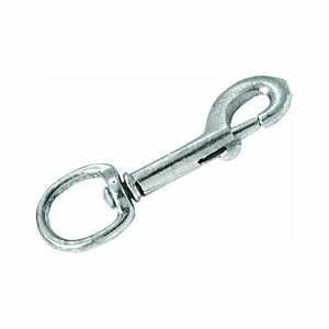 Campbell T7605811 Swiveling Bolt Snap, Malleable, Zinc Plated, 3/4" Round Eye, 3/8" Opening, 4-1/8" Length, 100 lbs Working Load Limit, (Pack of 10)