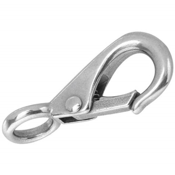 DayMark Campbell T7631414 Rigid Quick Snap, Stainless Steel, Polished, 5/8" Round Eye, 3/8" Opening, 2-7/8" Length, 160 lbs Load Capacity