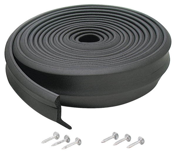 M-D Building Products 03749 16 ft. Black Rubber Garage Door Bottom Seal