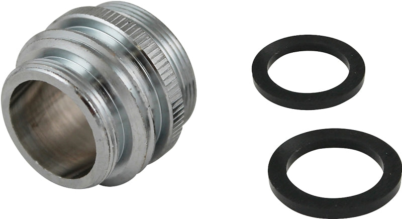 Plumb Pak PP800-60LF Faucet Aerator Adapter, 15/16-27 Male X 55/64-27 Female X 3/4 in Mht, Chrome Plated