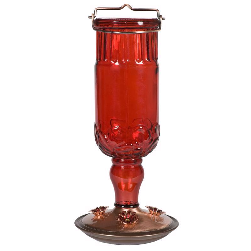 Perky-Pet 8119-2 Red Antique Bottle Hummingbird Feeder