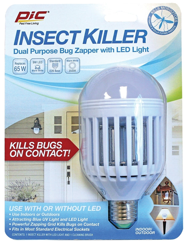 PIC Bug Zapper IKC 2-in-1 Insect Killer & LED Bulb, No Size, Ivory
