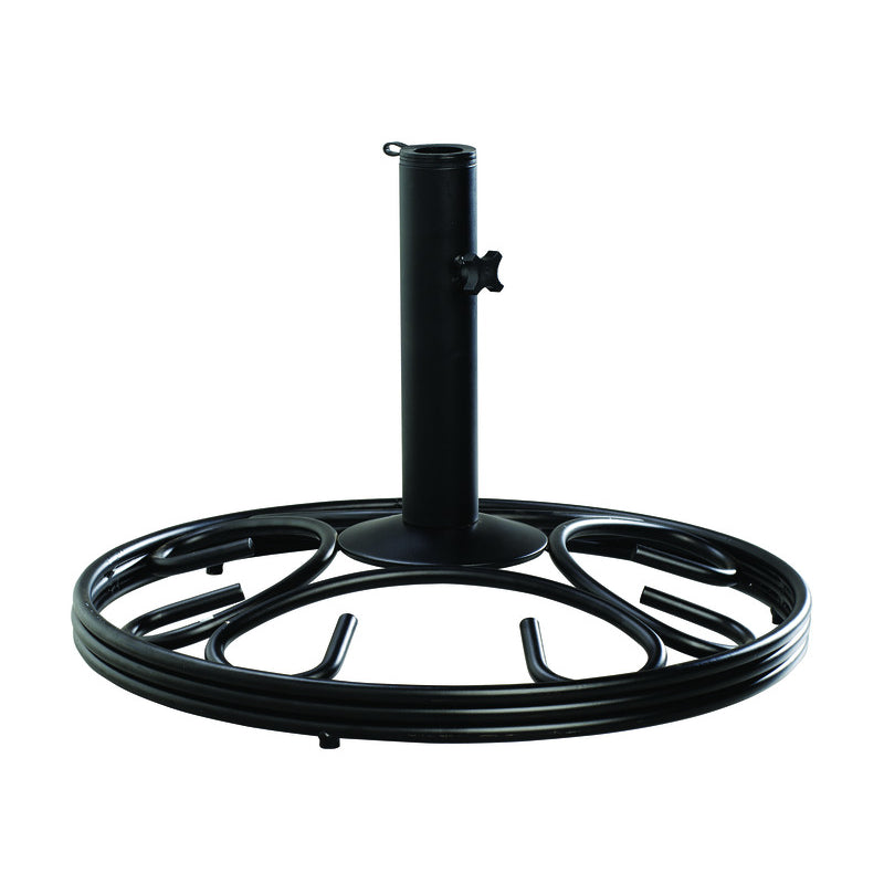 Living Accents Black Cast Iron Umbrella Base 19-1/2 in. W x 13 in. H