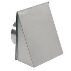 Broan 643 8" Round Duct Aluminum Wall Cap with Damper, Aluminum