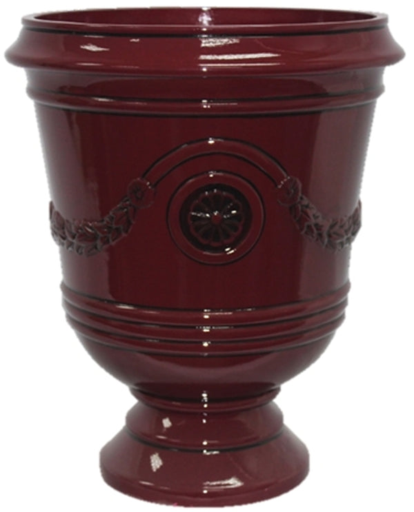 Southern Patio 15" Diameter Porter Urn Planter, Oxblood Red CMX-047025