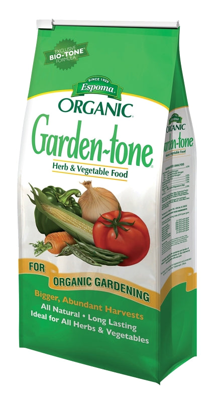 Espoma Organic Garden-Tone 3-4-4 Organic Fertilizer for Cool & Warm Season Vegetables and Herbs. Grow an Abundant Harvest of Nutritious and Flavorful Vegetables - 4 lb. Bag. GT4