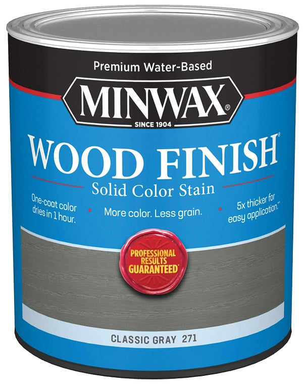 Minwax Wood Finish Water-Based Solid Color Stain, Classic Gray, 1 Quart 108210000
