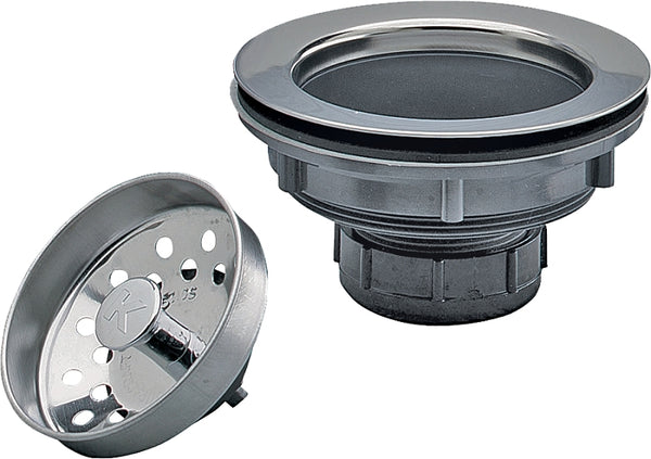 Plumb Pak Pp66-5 Kitchen Strainer with Stainless Steel Rim and Basket, Plastic