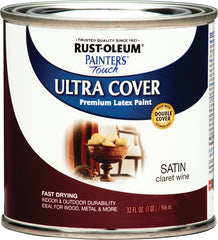 Rust-Oleum 240286 Painter's Touch Latex Paint, Satin Claret Wine,1 Quarts (Pack of 1)