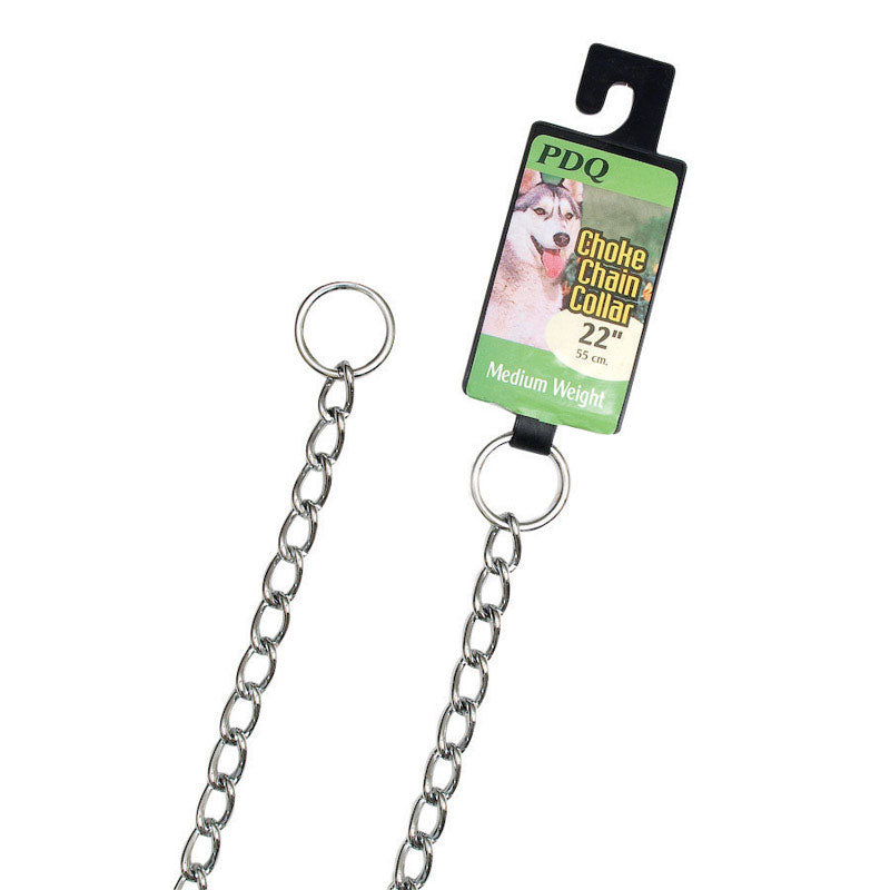 BOSS PET PRODUCTS INC PDQ Silver Steel Dog Choke Chain Collar Large/X-Large