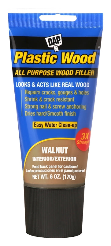 DAP 584 Series 00584 6oz Walnut Latex Plastic Wood, 6 OZ 7079800584