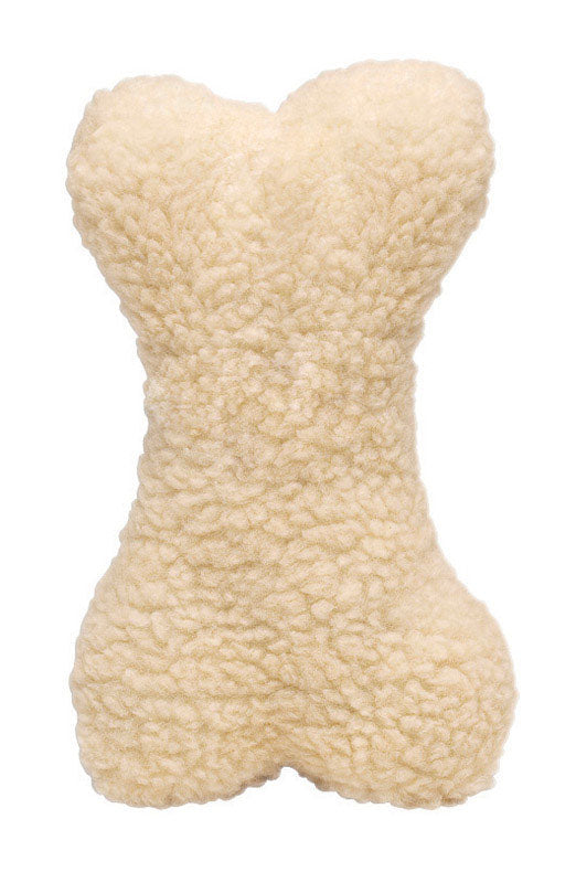 Boss Pet Products Products 08807 Digger's Fleece Plush Characters Cuddly Bone Shape Dog Toy with Squeaker A08807