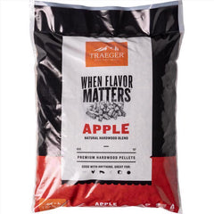 Traeger Grills PEL318 Apple 100% All-Natural Hardwood Pellets - Grill, Smoke, Bake, Roast, Braise, and BBQ (20 lb. Bag)