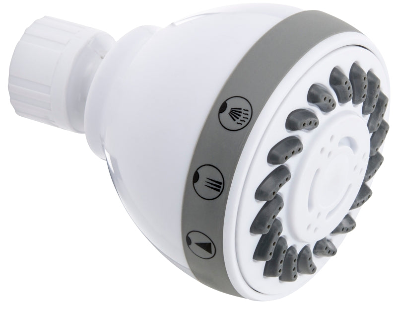 Plumb Pak K704WH Stylewise 3 Function Shower Head, White, 2.70"