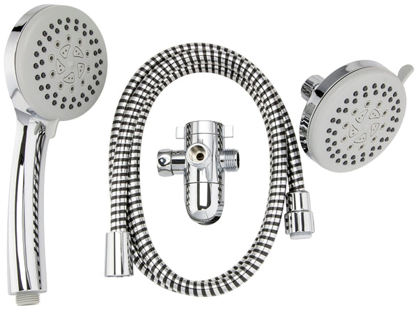 Plumb Pak K751CP Showerhead and Hand Shower Kit, Polished Chrome