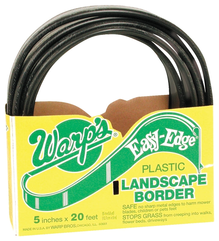 Warps LBS-520-B 5" X 20' Black Easy-Edge Landscape Border