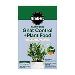 Miracle-Gro Plant Care Gnat Control + Plant Food, 4 Packets