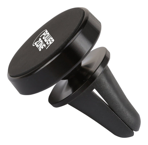 PowerZone C11 Car Cell Phone Holder, Aluminum Alloy + Magnet, Black, Magnetic Mounting