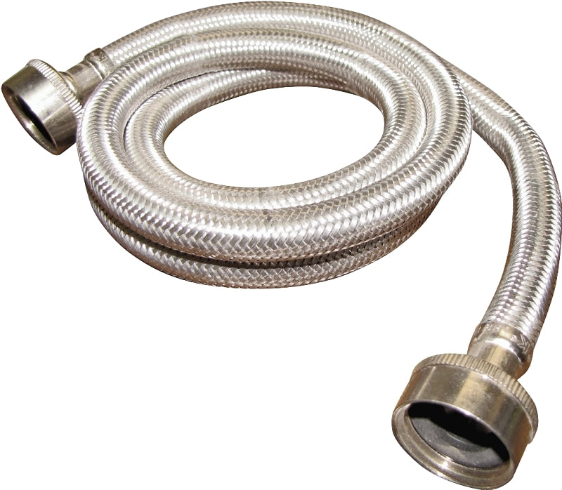 Plumb Pak PP23821 Washing Machine Hose, 3/4 In X 4 Ft, Fht, Stainless Steel, 48"
