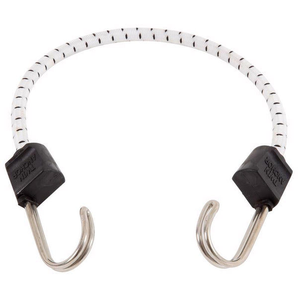 Keeper - 18" Marine Twin Anchor Bungee Cord - UV and Weather-Resistant 06272 (10-Pack)