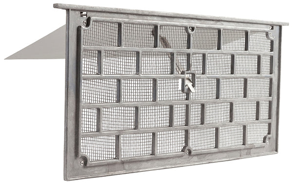 LL Building Products Ll Building Lw1 Aluminum Foundation Ventilator/damper, 8" X 16", Mill (Pack of 12)