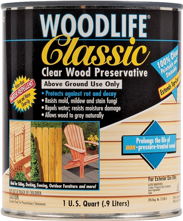 Rust-Oleum WOODLIFE 902 Wolman Classic Clear Wood Preservative-Above Ground, Quart, 128 Fl Oz 00902