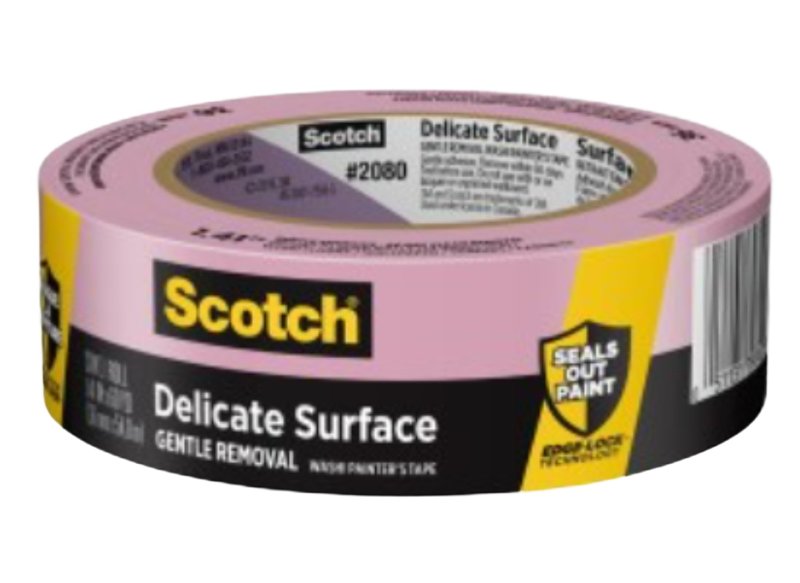 Scotch Delicate Surfaces Painters Tape, 1.41 in x 60 yd, Damage-Free Painting Prep, Protect Delicate Surfaces, UV & Sunlight Resistant, Solvent-Free Adhesive, Indoor Masking Tape, 1 Roll (2080-36EC) 2080-36NC
