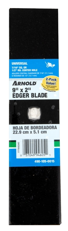 Arnold 490-105-0015 9" x 2" Edger Pack Lawn Mower Blade, No Size, No Color