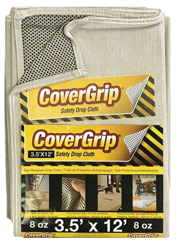 CoverGrip 8 oz Canvas Safety Drop Cloth, 3.5' x 12'