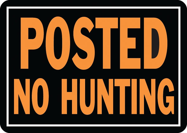 Hy-Ko Products 812 Aluminum Sign, 10" x 14", Black/Orange