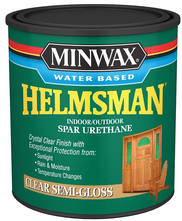 Minwax Water Based Helmsman Spar Urethane, Quart, Semi-Gloss 63051