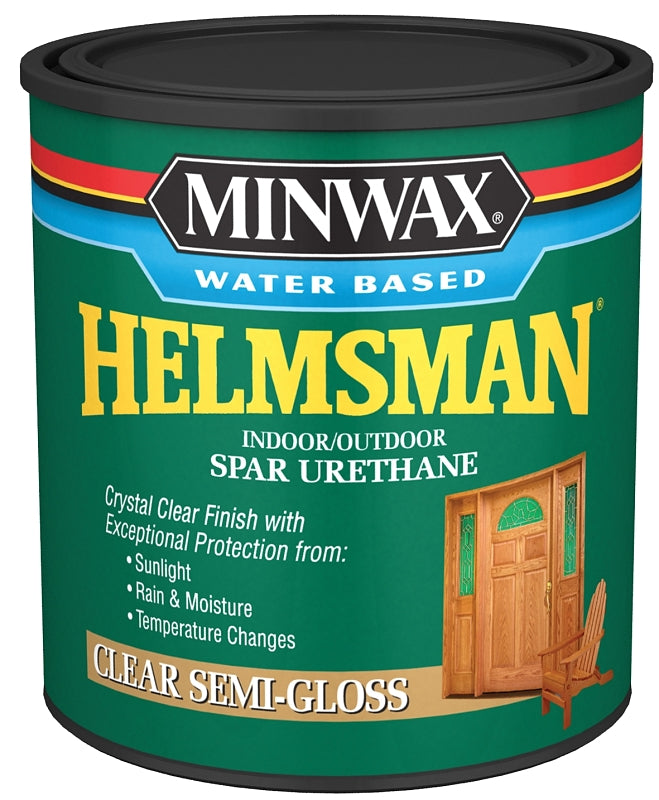 Minwax Water Based Helmsman Spar Urethane, Quart, Semi-Gloss