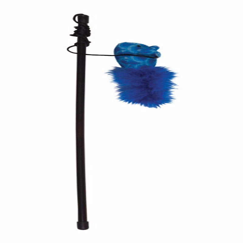Boss Pet Chomper Kylie's Brites Feather Mouse Teaser Toy for Pets, Assorted Colors