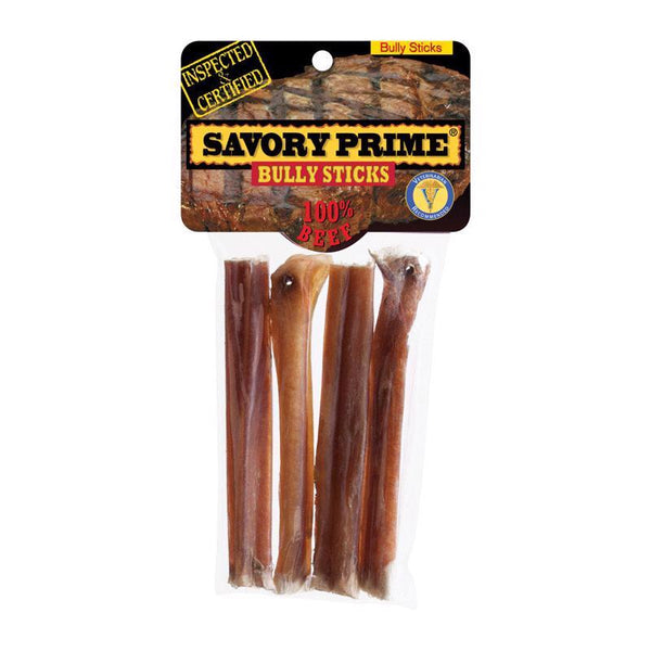 Savory Prime 300 American Bully Sticks (4 Pack) Dog Treats, 5''