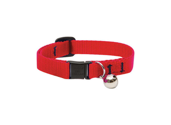 LupinePet Basics 1/2'' Red Cat Safety Collar with Bell , 8-12'' 22527