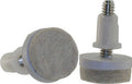 Shepherd Hardware 4 Pack 1" Threaded Felt Furniture Glides - 1/4" Stem Adjustable Leveling Feet for Wood, Tile & Laminate Floors - Tan (Includes Threaded Inserts) 9908