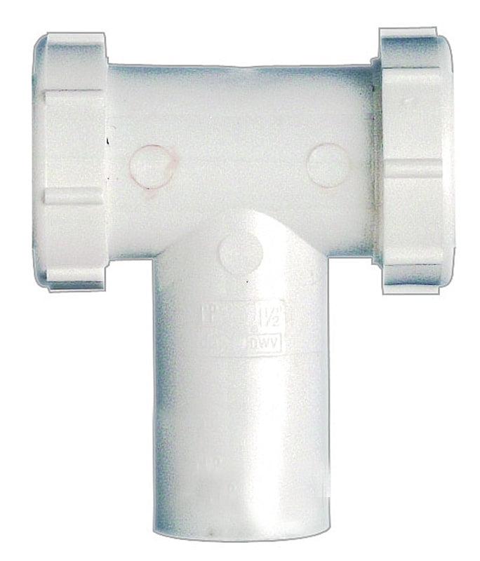 Plumb Pak PP20667 Center Outlet Tee and Tailpiece with Baffle, 1-1/2 in, Plastic, 1-1/2"