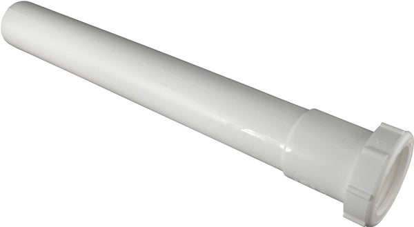 Plumb Pak PP205512 Extension Tube, 1-1/2 in Dia X 12 in L, Slip Joint, Plastic, White