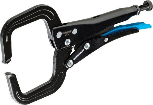 Channellock 6-Inch C-Clamp Locking Pliers 106-6 - Epoxy Resin Coating, Forged Steel - 6 In