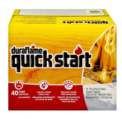 Duraflame Quick Start Firelighters - Easy, Fast-Starting Fire Starters Made with Wax & Recycled Biomass Fibers for Fireplaces, Fire Pits, Wood Stoves & Campfires (6 Pack) 04053