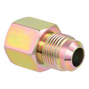 Eastman 1/2 Inch OD Flare x 1/2 Inch FIP Gas Fitting Adapter for Natural Gas and Liquid Propane, Zinc Plated Steel, 65728B