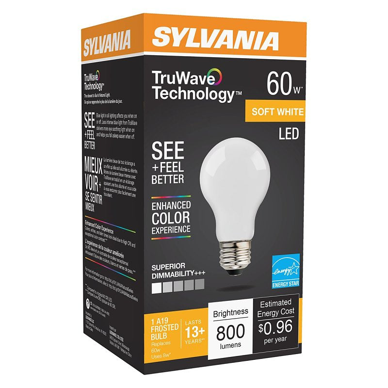 Sylvania LED 8W A19 27K DIM Soft White 40671