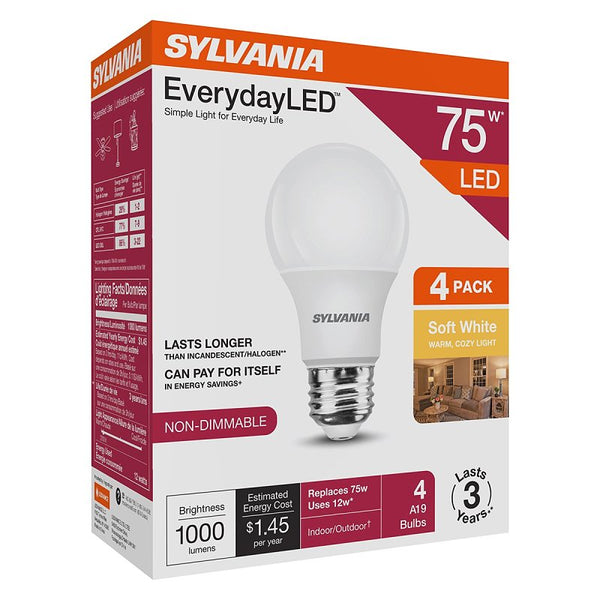 Sylvania Bulb LED A19 Soft White 75W 42016
