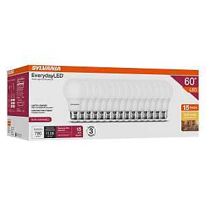 Sylvania 42132 LED BULB A19 3YR 2700K SW 60W - pack of 15