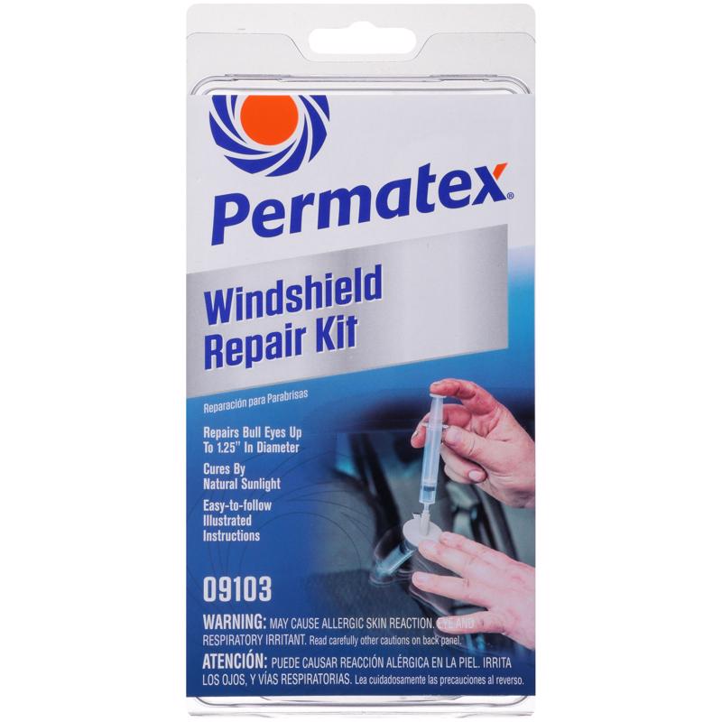 Permatex 16067 Bullseye Windshield Repair Kit, .025 oz. Syringe, .025 Ounce Syringe , White