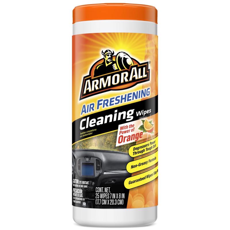 Armor All Orange Leather/Rubber/Vinyl Air Freshening Protectant 25 wipes Tub 1 pk